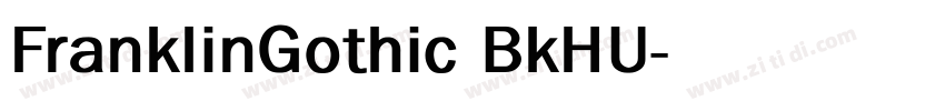 FranklinGothic BkHU字体转换